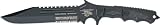 Dark Operations Fighting Knives Interceptor 911 Tactical Fixed Blade Knife with Sheath Dark Operations Fighting Knives (Black Titanium CarboNitride Finish)