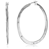 Kenneth Cole New York Hammered Silver-tone Hoo