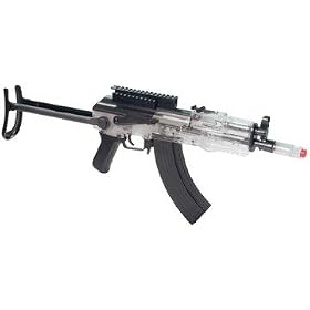 Crosman Pulse R76 Tactical Full Or Semi-Auto Electric  AirSoft Rifle (Clear and Black)