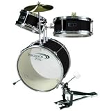 Percussion Plus 3-Piece Children's Mini Drum Set - Black