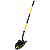 Truper 31198 Tru Pro Round Point Shovel, Fiberglass Handle, 10-Inch Grip, 48-Inch