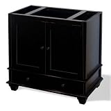 American Bath Factory W1-3633-BK-1-OB Cape Mansion 36 Vanity Cabinet in Old World Black With Coasta