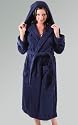 Women's Terry Cotton Hooded Bathrobe, Full Cut 18 oz Bath Robe
