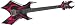B.C. Rich Kerry King Signature Wartribe with Kahler Tremolo Electric Guitar, Black With Red
