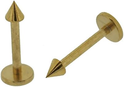Gold Anodized Labret Tragus Cartilage Ring with Tiny Spike