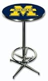Michigan Chrome Pub Table 40 High 30 Diameter - NCAA Team
