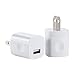 Best Quality iPhone Charger with IC Chip 5W/1Amp USB Wall Charger Compatible With iPhone 6, iPhone 6 Plus, iPhone 5S,4S,iPad,iPod And Samsung (WHITE)