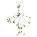 Sterling Silver Green Crystal Needles Pendant