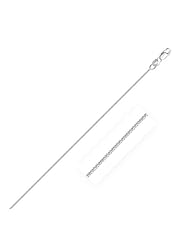 1.0mm 14K White Gold Gourmette Chain
