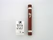 W WITH METAL STRIPE MEZUZAH DARK