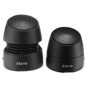 IHOME iHM79BC Rechargeable Mini Speakers (Black)