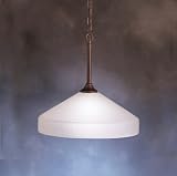 1 Lt Pendant, Tannery Bronze, Clear Etched glass