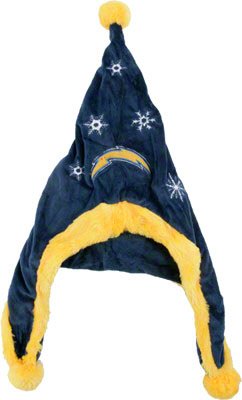 San Diego Chargers NFL Official Team logo Stadium Dangle Santa Hat *NEW ITEM*