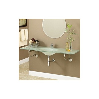 Brickell Wall Mounted Frosted Bathroom Sink