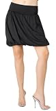 Trendy Bubble Skirt with Classy Yoke Waistline from Hot Fash Skirts - VOOM Black