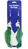 Michigan State Spartans Team Color Feather Earrings
