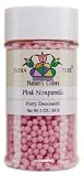 India Tree Pink Nonpareils, Nature's Colors Party Decoratifs, 3 oz.