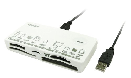 I-O DATA機器 USB 2.0/1.1接続 31メディア対応マルチカードリーダーライター(ホワイト) USB2-W31RW/W