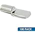 Rok Hardware Heavy Duty 1/4" Shelf Pins / Pegs, Flat Spoon Style, Nickel - 100 Pack