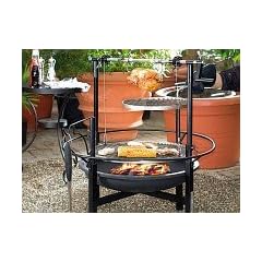Rosenstein & S�hne Mega-Rundgrill mit Spie� & 2 Edelstahl-Roste
