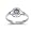 Sterling Silver Baby Ring with Round Amethyst CZ - 2mm Band Width - 8mm Face Height - Sizes: 1-5, 4
