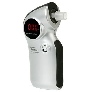 AlcoMate Prestige Breathalyzer, Includes Mouthpieces, Carrying Pouch & Batteries.