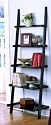 Unique 72" High LEANING LADDER STYLE MAGAZINE / BOOK SHELF on Black Finish