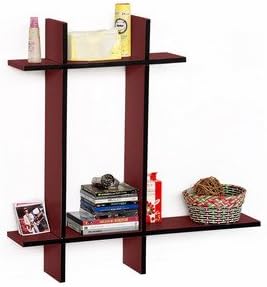 Trista - [Blazing Fire-B] Leather Cross Type Shelve/Book Shelve/Floating Shelve (4 pcs)
