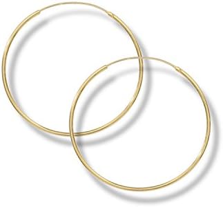 Tomas 14K Gold Plated Sterling Silver 50mm Endless Classic Hoop Earrings