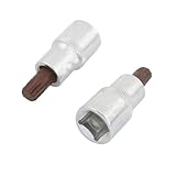 uxcell　ソケットビット ドライバー　ドライブソケット　　車トラック修復ツール　トリプルスクエアM10　2個入り