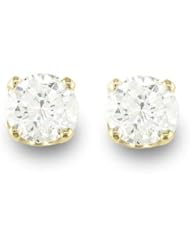 Natural 0.40 ctw Diamond Stud Earrings 14K Yellow Gold