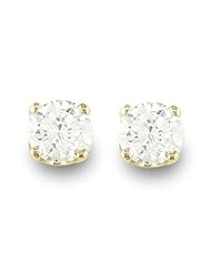 Natural 0.50 ctw Diamond Stud Earrings 14K Yellow Gold