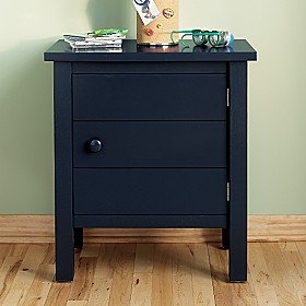 Kids Dark Blue Wooden Plank Nightstand - Nightstand (Midnight Blue)