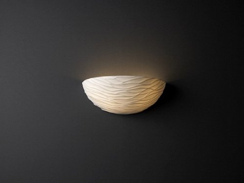 Semi Circle Waves Porcelain Wall Sconce
