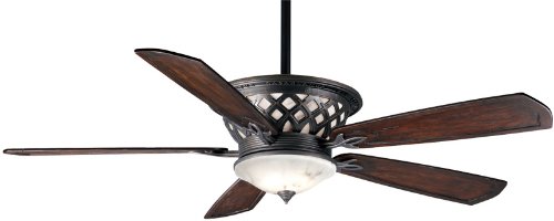 Casablanca C25G624F Twain Outdoor Ceiling Fan, Bullion Black