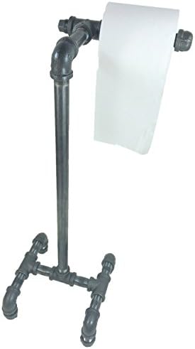Urban Industrial Decor Pipe Toilet Paper Holder Stand