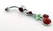 Surgical Steel & Base Metal Bj2955 Butterfly Dropper Navel Bar