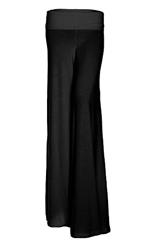 Women's Fashion Wide Leg Flare Comfy Yoga Dance Fold Down Waist Pants USA