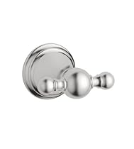 GROHE Geneva Robe Hook, Satin Nickel with Polished Brass Accent #40155AR0