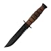 Short Ka-Bar USA, Leather Handle, ComboEdge, Leather Sheath