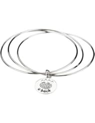 Sterling Silver 19.30X18.92 mm Heart U Back Cz Pawtag Bracelet