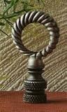 Finial Showcase Antique Silver Metal Twisted Loop Finial- P7/P7