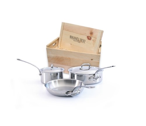 Mauviel M'cook 5210.05wc Crated 5-Piece Set with Cast Stainless Steel Handles