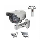 Streetwise DC1100SSP 5 in. IR Dummy Camera in Circular Outdoor Housing with Solar Powered light - Siver