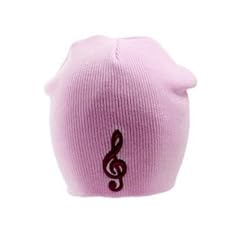 ビーニー帽子 ト音記号 ピンク Beanie G-Clef Pink