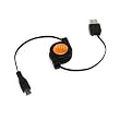 JAVOedge Micro-USB Retractable JAVOSync and Charge Cable for the Barnes & Noble Nook (Black)