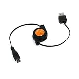 JAVOedge Micro-USB Retractable JAVOSync and Charge Cable for the Barnes & Noble Nook (Black)