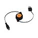 JAVOedge Micro-USB Retractable JAVOSync and Charge Cable for the Barnes & Noble Nook (Black)