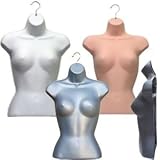 SILVER 5 PIECES Injection Mold Ladies Upper Torso T-shirt Form