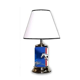 Blue Mustang Logo 18 Tall Table Lamp by 